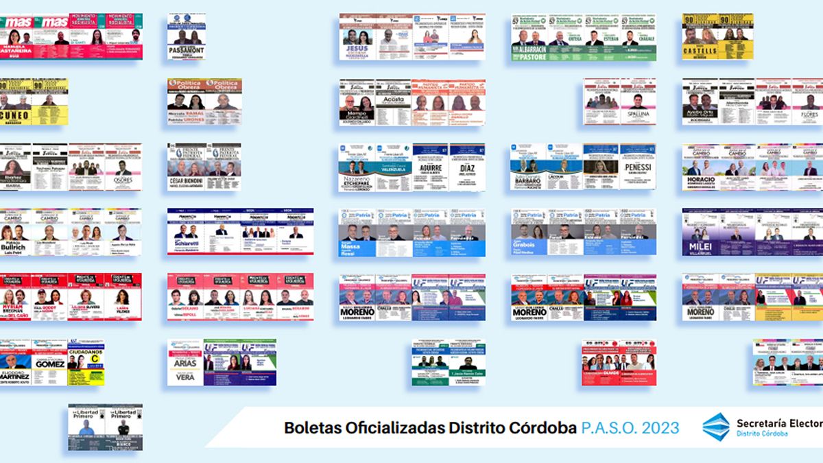 Córdoba al final habrá 31 boletas en el cuarto oscuro en las primarias