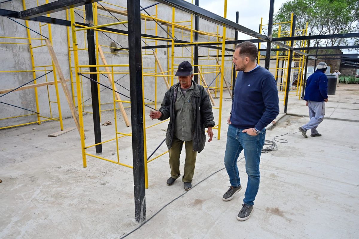 Nicolás Avellaneda: la estructura del nuevo Centro de Desarrollo Infantil se apresta para iniciar las tareas de techado