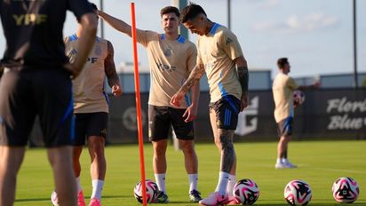 La Selección Argentina tuvo su primer entrenamiento en Miami