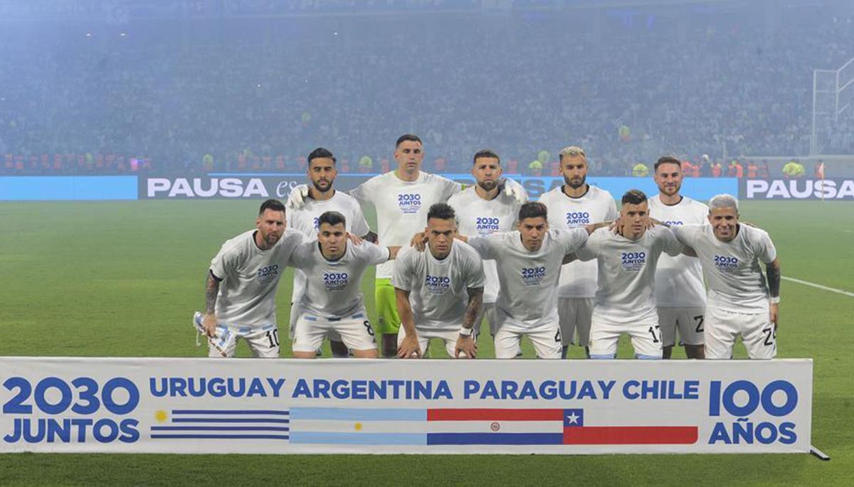 El equipo Argentino contra Curazao