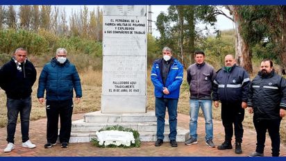 Homenajearon a los trabajadores que perdieron su vida en la Fábrica Militar