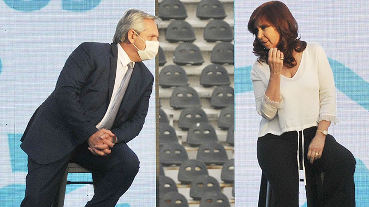 Alberto Fernández y Cristina Fernández de Kirchner en uno de los últimos actos conjuntos que compartieron.