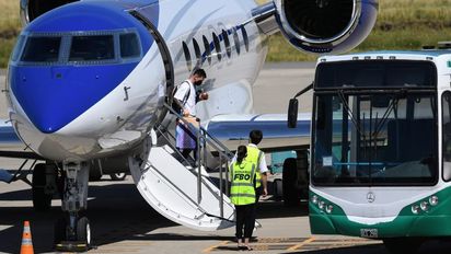Lionel Messi aterrizó en Rosario