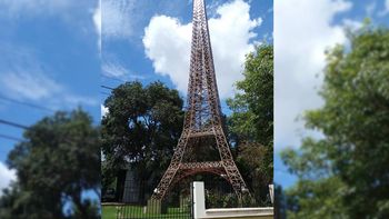 Último tramo de la obra: la Torre Eiffel de Alicia llegó a los treinta metros de altura