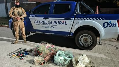 Las Higueras: cinco demorados por pesca ilegal en el río Cuarto