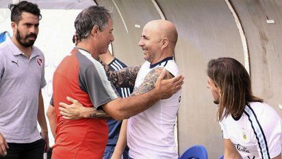 Sampaoli presenció la práctica de Independiente