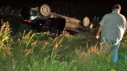 Un riocuartense volcó cerca de Del Campillo tras esquivar un perro