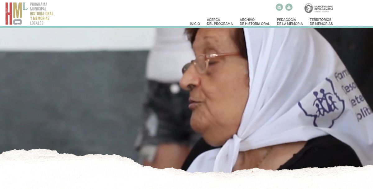 Nuevo portal web para el Programa de Historia Oral y Memorias Locales