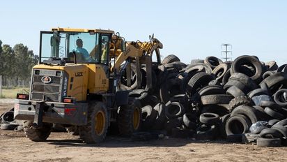 Procesan 1.000 toneladas de neumáticos fuera de uso