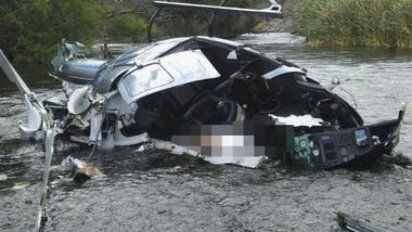 El helicóptero de Brito cayó al impactar con el cable de la tirolesa