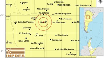 Un sismo con epicentro en Merlo se sintió levemente en Río Cuarto