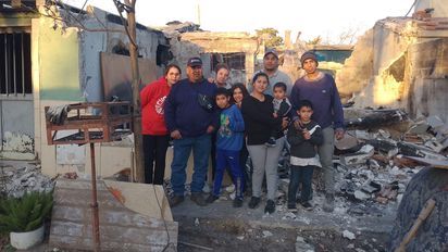Perdió todo en un incendio y la comunidad de Deheza se unió en dos campañas para ayudarlo
