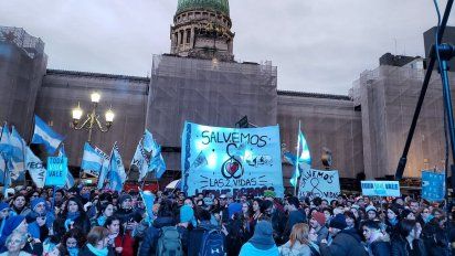 Gran movilización en rechazo de la ley del aborto