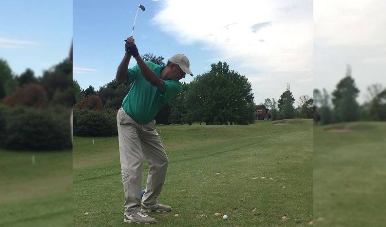 Raspo tuvo una excelente segunda ronda el día sábado para redondear un score de 72 golpes (dos sobre par) y remontar un cuarto puesto de la primera jornada en la categoría Caballeros Mayores de 45 años.