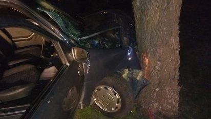 Un herido grave en Suco tras chocar con un árbol