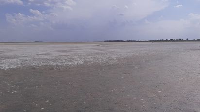 Así se ve hoy la Laguna La Brava por la sequía
