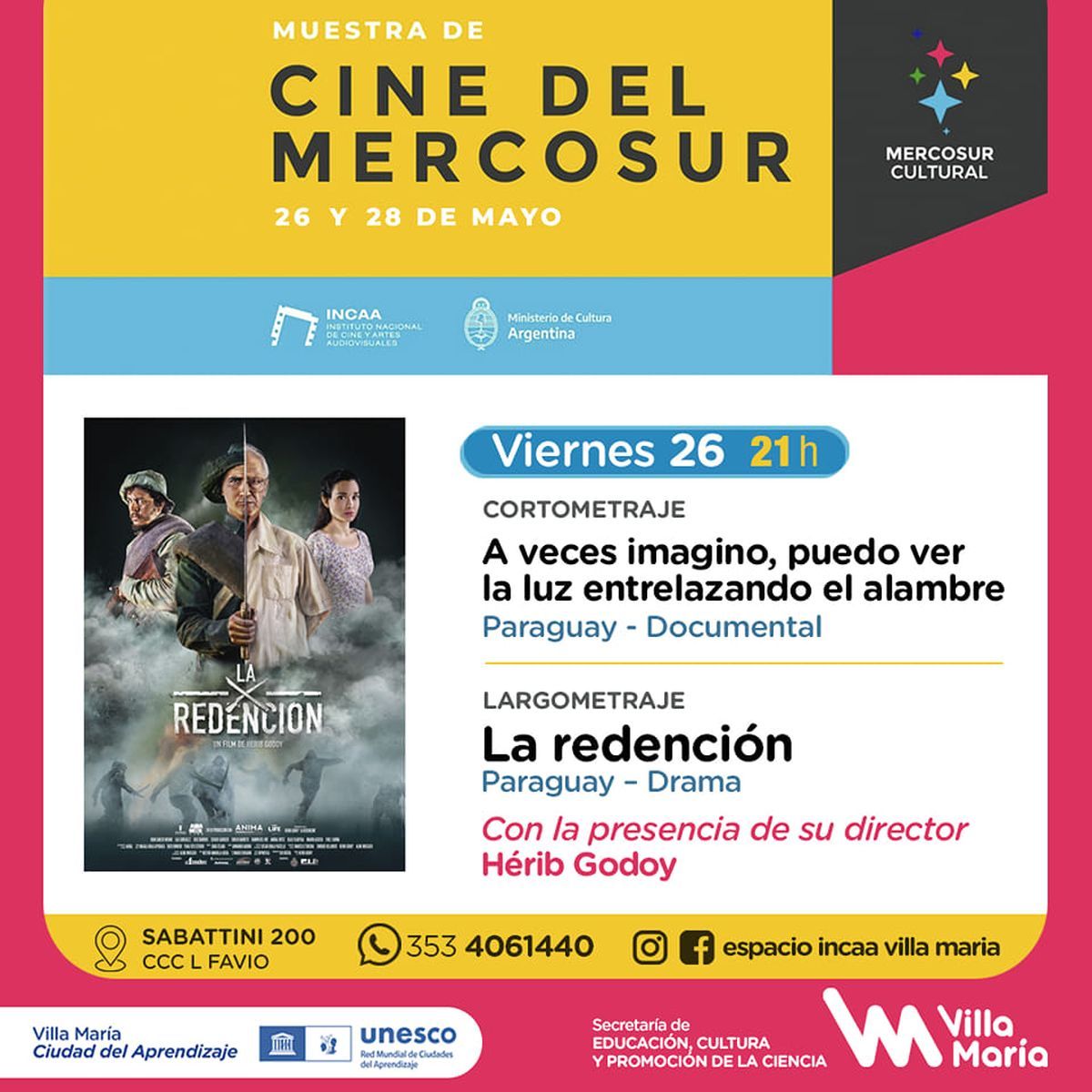 Habrá función en el Espacio INCAA con la Muestra de Cine del Mercosur