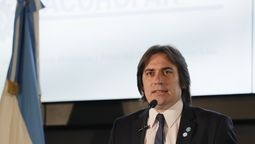 El presidente de Coninagro, Lucas Magnano, durante su discurso.