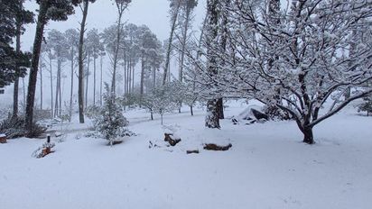 La nieve sorprendió en las sierras: