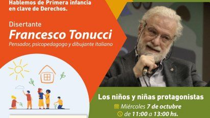 El pensador italiano Francesco Tonucci dará una conferencia en Córdoba