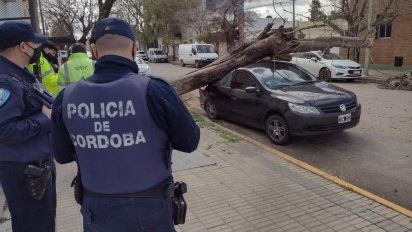 Destrozos de autos y voladuras de techos por fuerte temporal de viento en la región