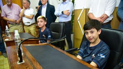 Amadeo y Benjamín fueron elegidos intendente y viceintendente de los niños