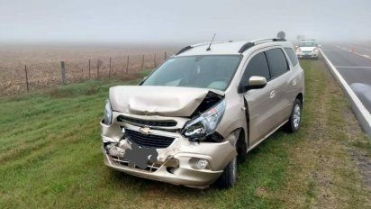 Colisión múltiple en ruta 35, cerca del cruce de Malena