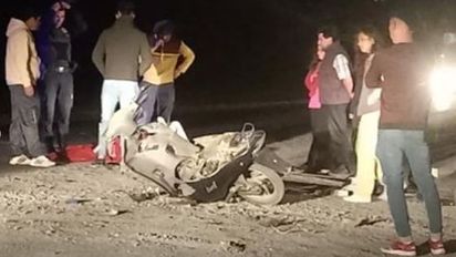 Embistió de atrás a un motociclista y lo dejó abandonado en ruta 8