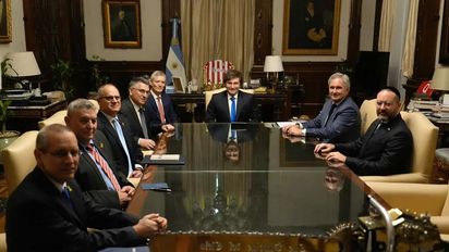 Milei recibió al canciller de Israel, Gideon Sa'ar, en la Casa Rosada