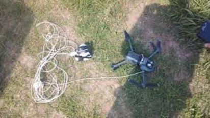Encontraron un dron con cocaína y marihuana en las inmediaciones de Bouwer