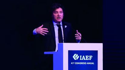 Milei, en el IAEF: