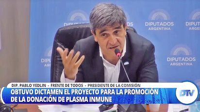 Avanza en Diputados el proyecto de donación de plasma inmune