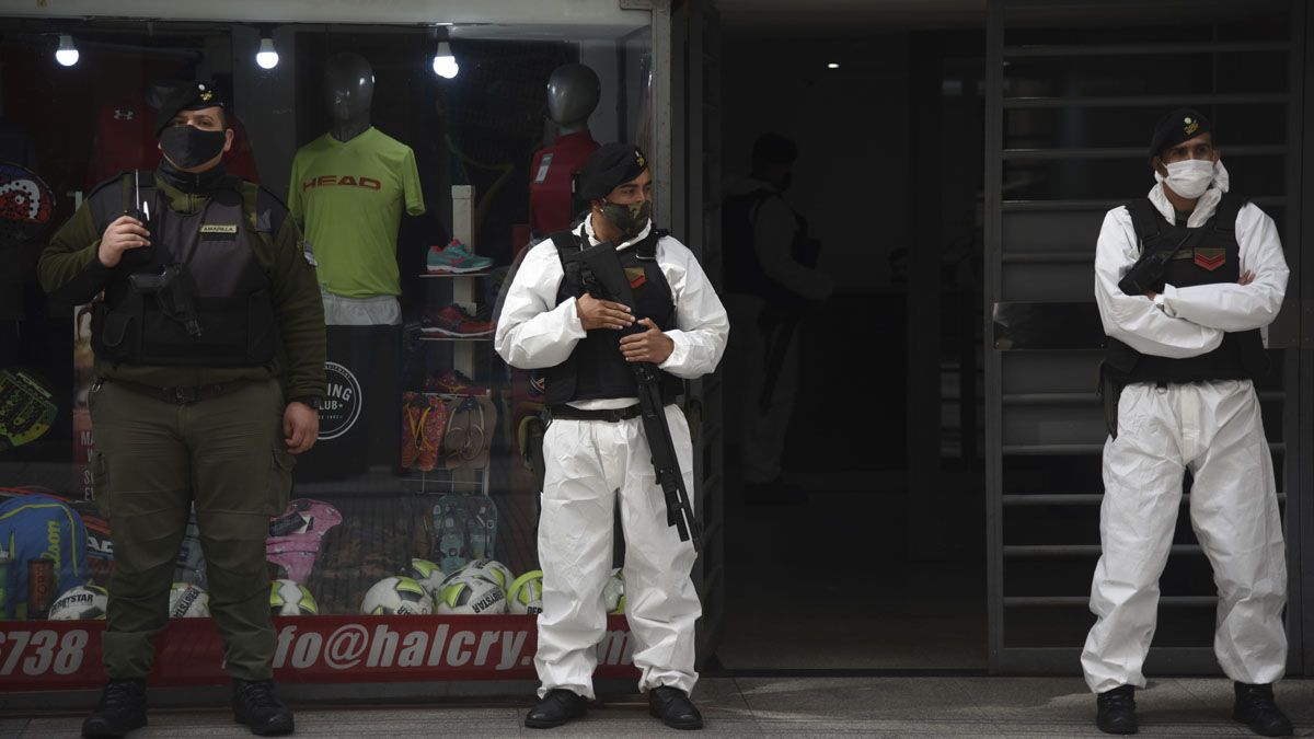 Las tareas de Gendarmería se concentraron en el microcentro porteño.