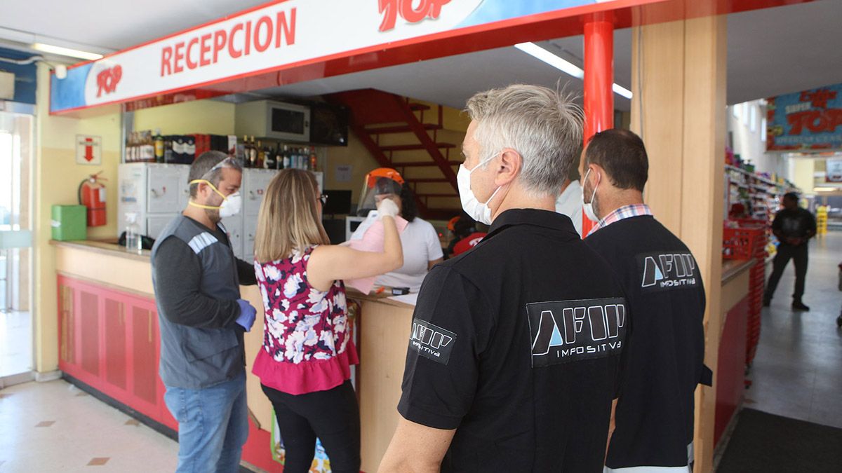 La Afip realizó controles en supermercados de la ciudad.