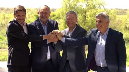 Schiaretti y Perotti lanzaron el acueducto interprovincial