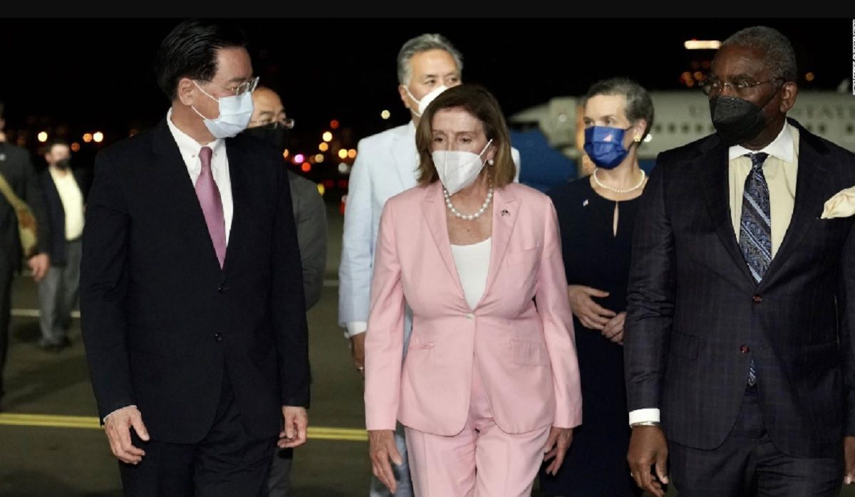 Nancy Pelosi llegó a Taiwán.