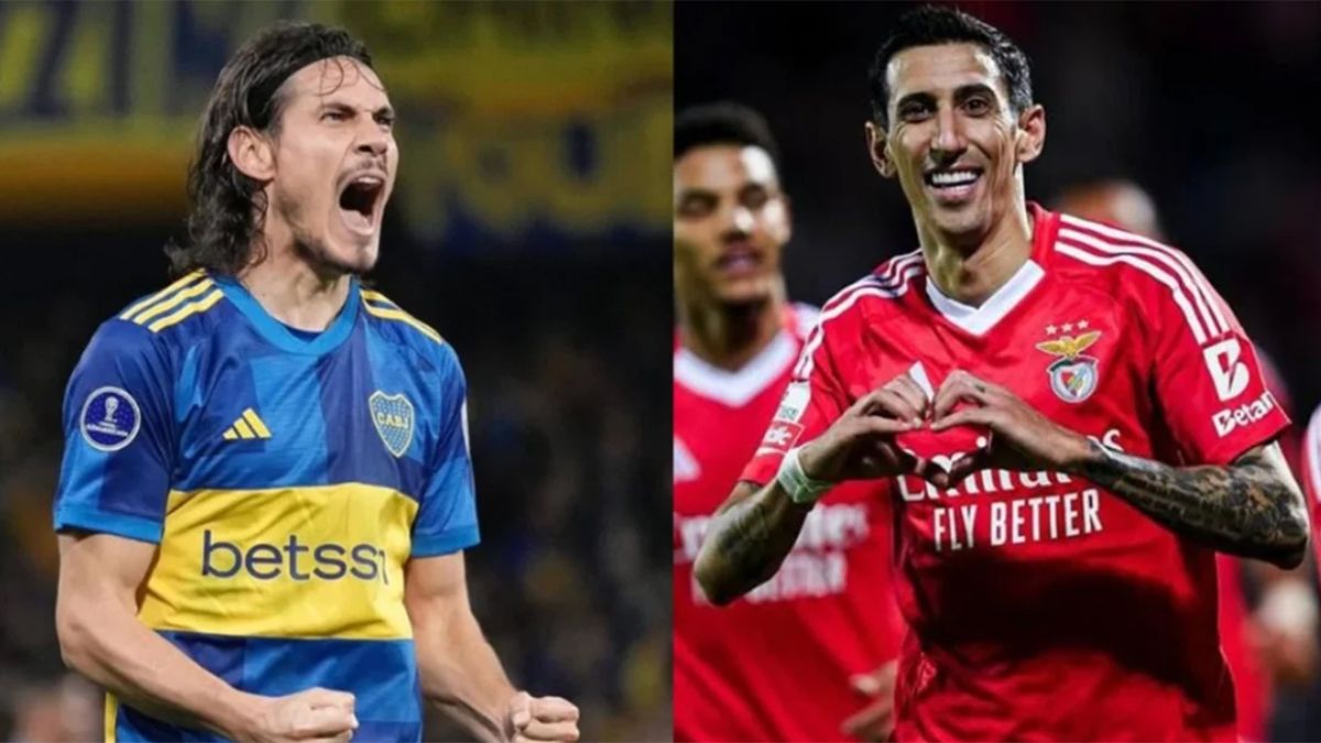 Edinson Cavani y Ángel Di María