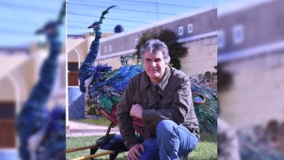 El artista moldense Marcos Alvarado inauguró su escultura