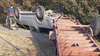 Vuelco sin heridos en ruta 158, entre Cabrera y Deheza