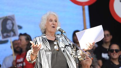 Estela de Carlotto debió ser internada por una intoxicación y ya se recupera en su domicilio