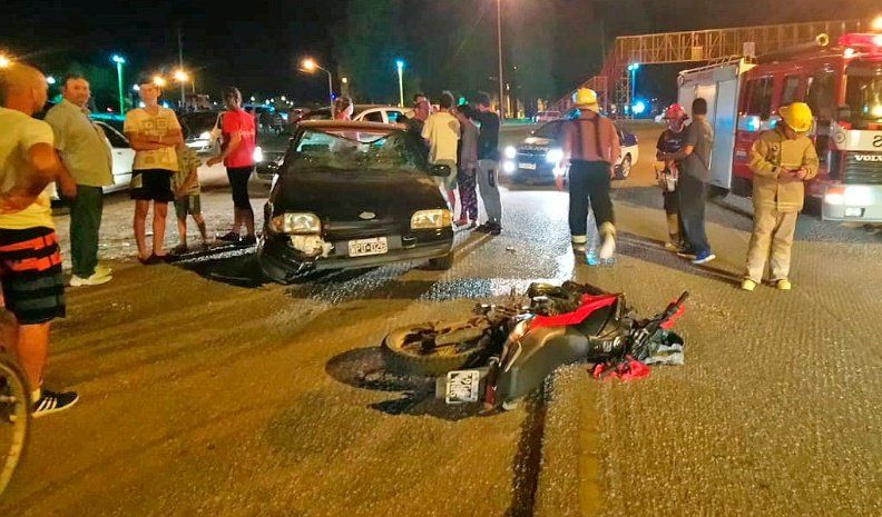 El motociclista fue asistido y derivado a Río Cuarto.