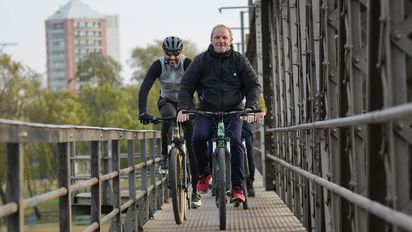 De Rivas realizó una bicicleteada por la ciudad