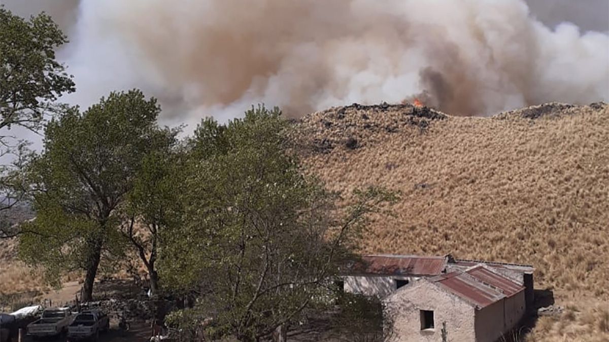 El fuego pudo mantenerse alejado de las viviendas.