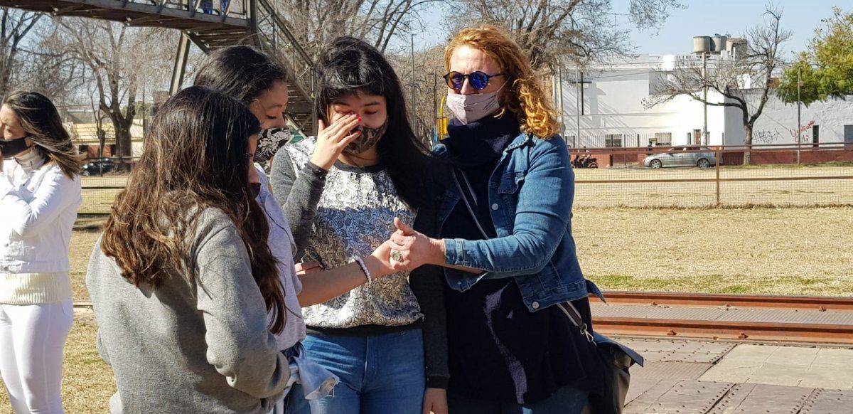 Reclamo de justicia en el lugar donde fue asesinada Mónica Ordóñez.