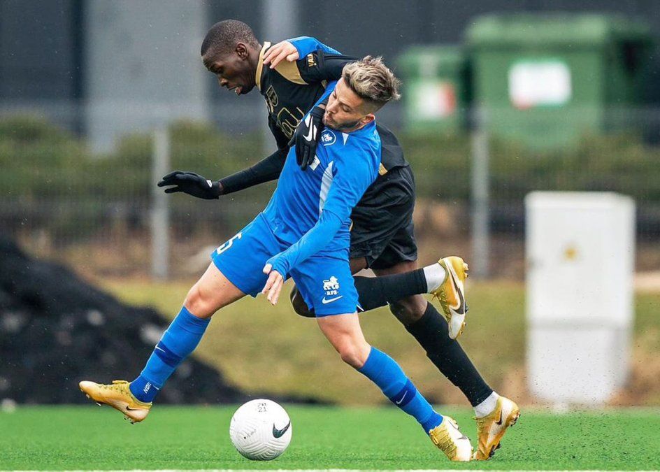Leonel Strumia con la casaca del Rigas FS. “Disfruto jugar al fútbol profesional. Tengo un año de contrato