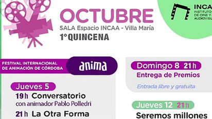 Espacio INCAA ofrece una cartelera repleta de opciones para octubre, en el marco del Festival Córdoba Anima
