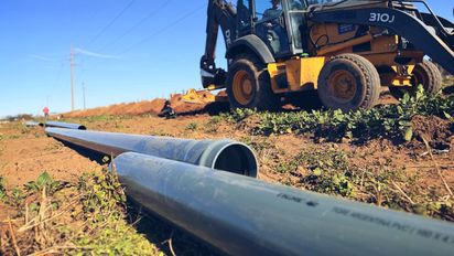 Las Higueras: arrancó la obra de agua potable en el loteo Hijos del Pueblo