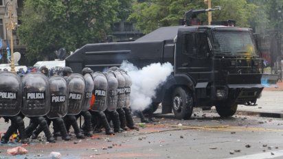 Se registraron incidentes en las inmediaciones del Congreso