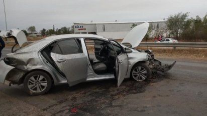 Accidente en ruta A005: un auto impactó contra el guardarraíl