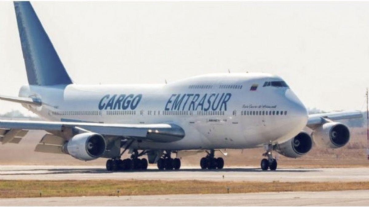 El Boeing 747 de la empresa venezolana Emtrasur sigue retenido en Ezeiza.